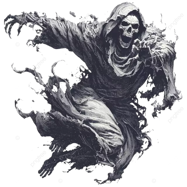 说明性舞蹈死神线条灰度