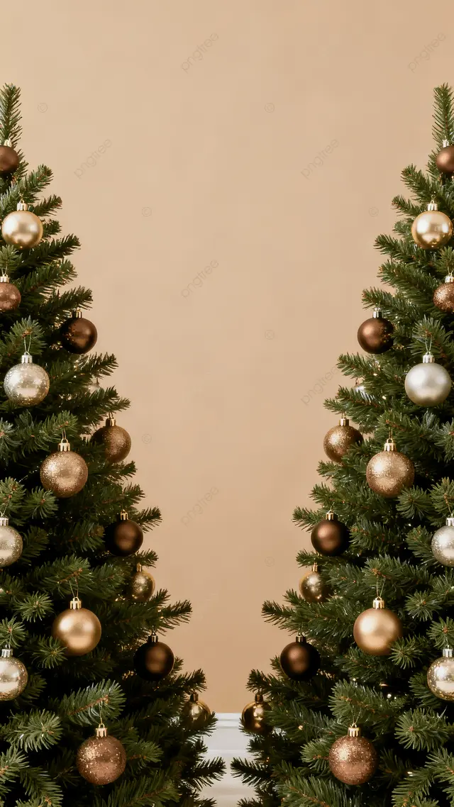 圣诞节米色圣诞树纹背景