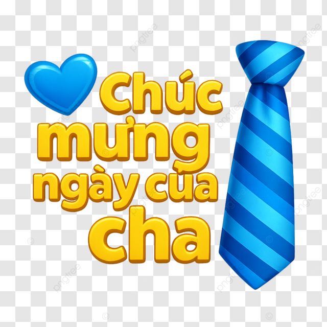 越南父亲节快乐蓝心蓝领带配祝福语海报