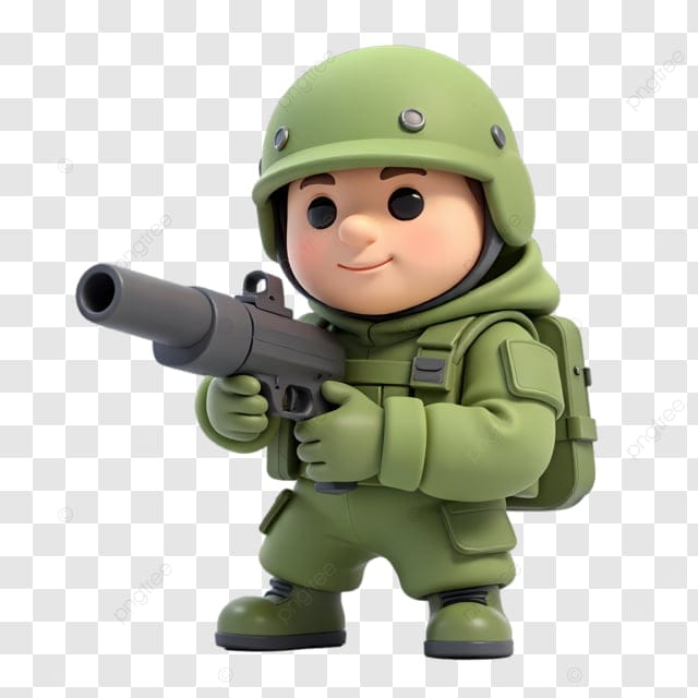 士兵枪3d装饰