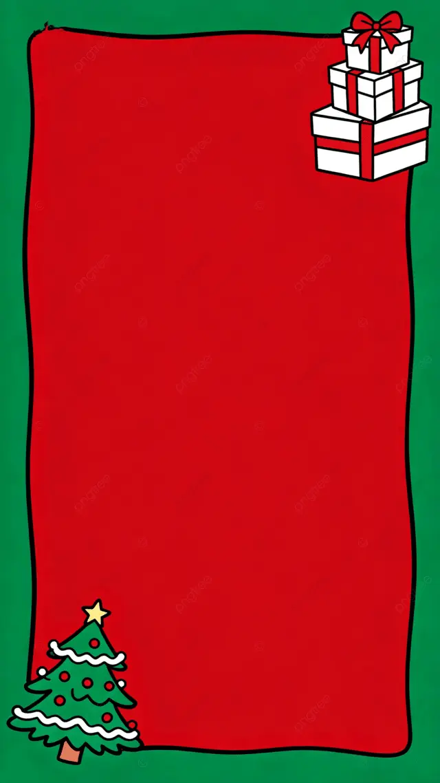 圣诞节红色圣诞树纹创意背景