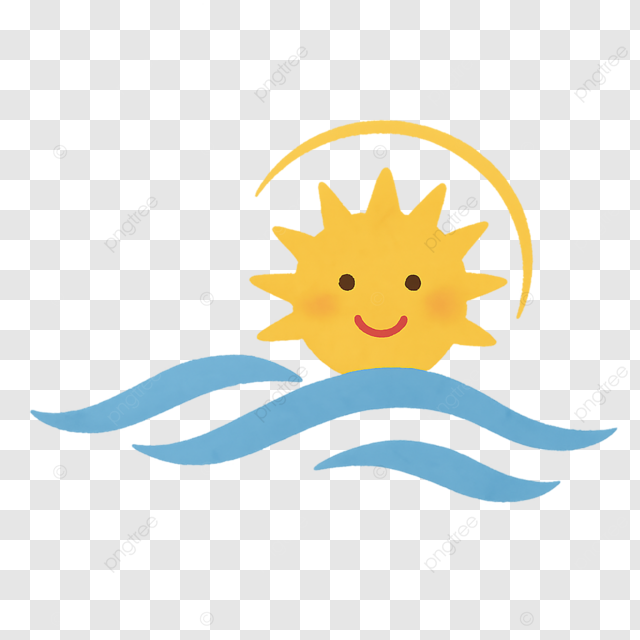 夏季 irasutoya 风格 日式插画 太阳