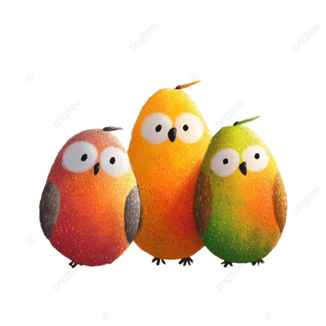 异想天开的猫头鹰和五颜六色的芒果