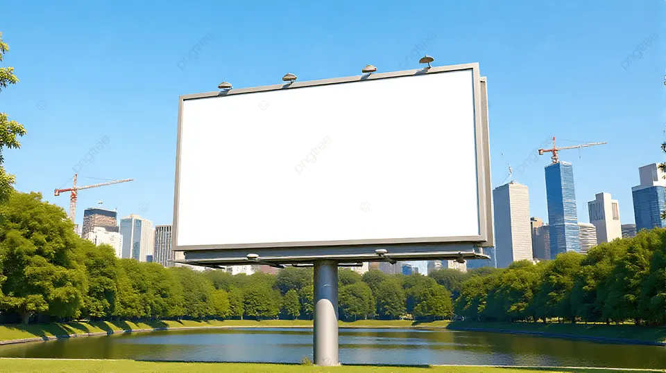 湖景广告牌