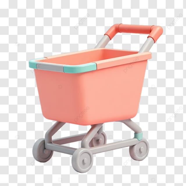 粉色购物车模型