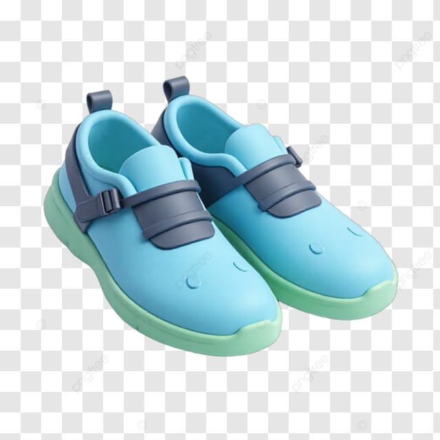 一双蓝色的鞋子