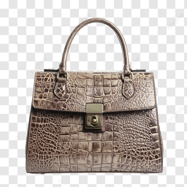 灰褐色鳄鱼皮质感女包手提包