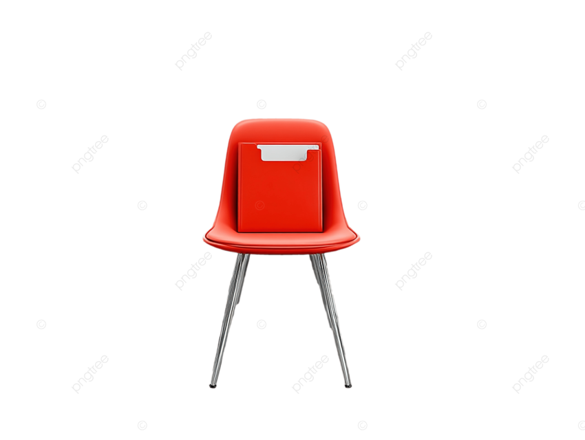 用红色文件的办公椅安排