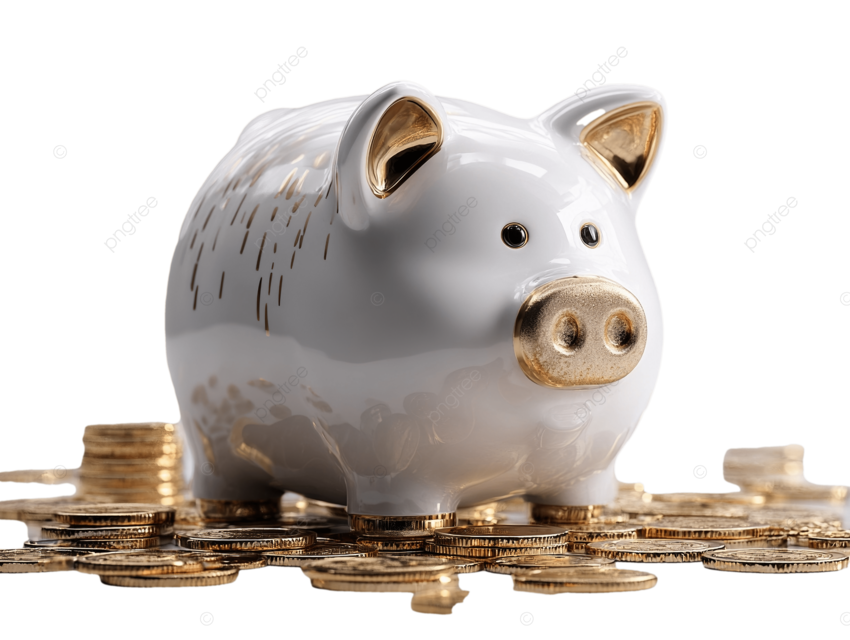 高分辨率的银行图像和金币