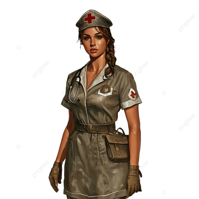 护士士兵png女人插画