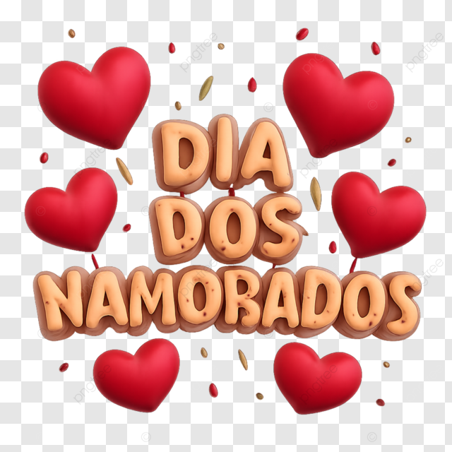 巴西情人节立体卡通文字效果爱心彩带装饰物