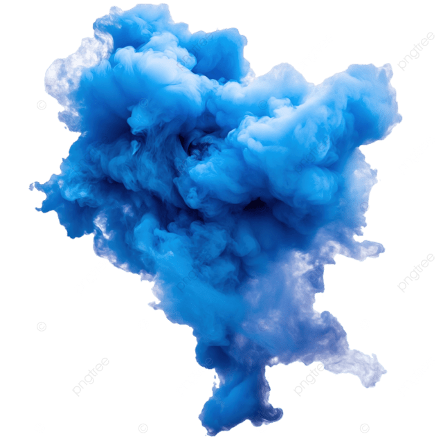 蓝色烟雾 png 白色背景 透明设计