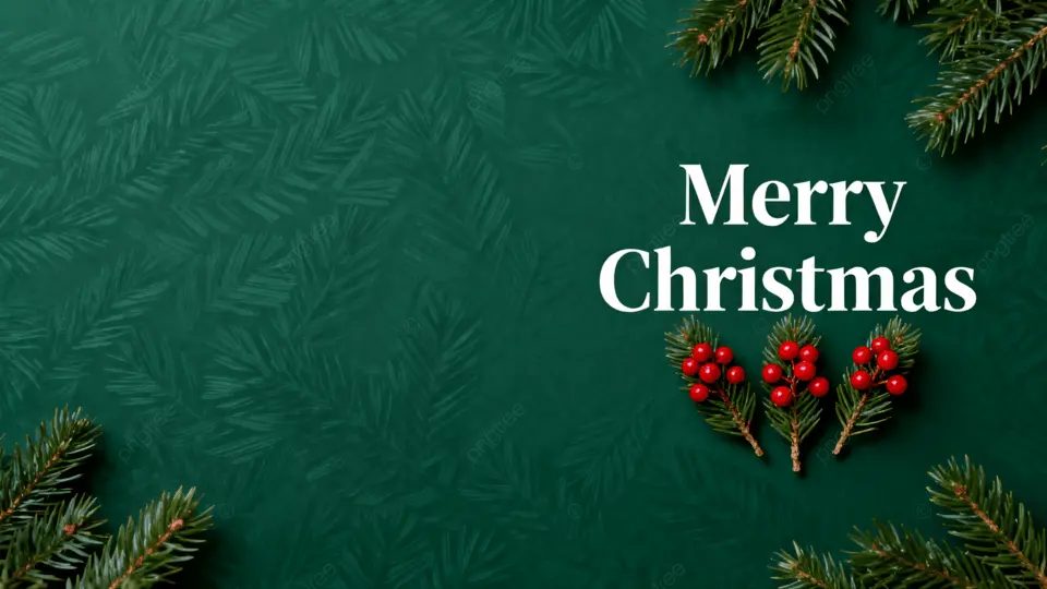 圣诞节绿色松枝 merry christmas 背景