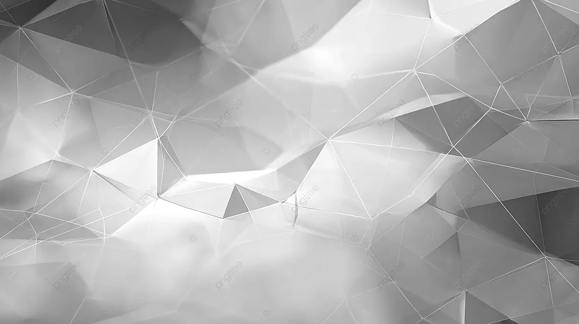 带有白色和灰色多边形的抽象几何背景创造深度