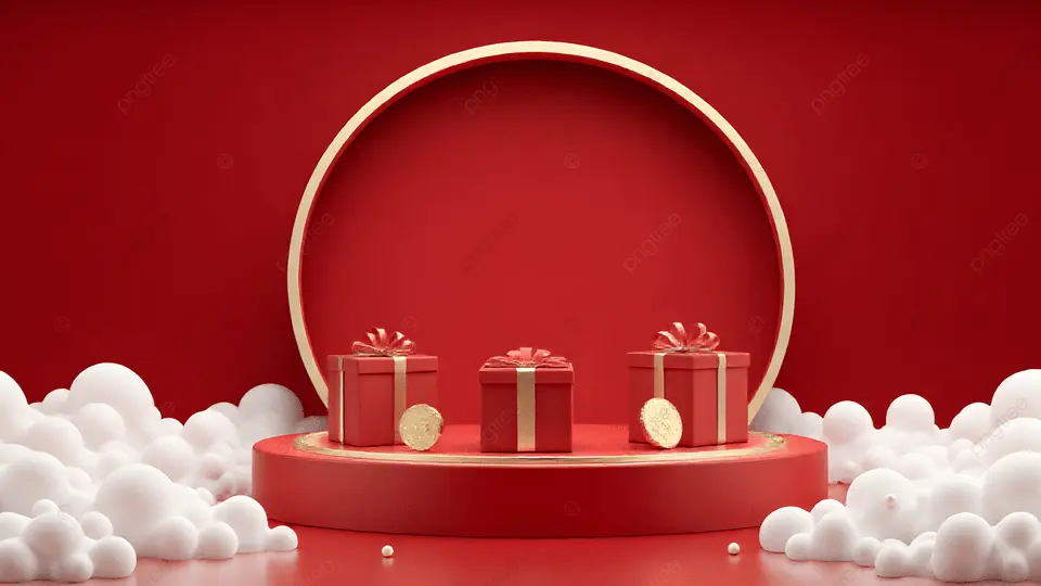 礼盒云朵舞台
