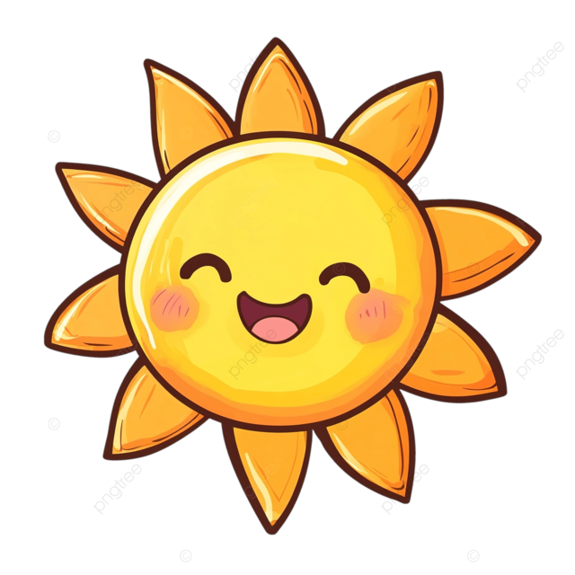 太阳天气PNG贴纸可爱涂鸦