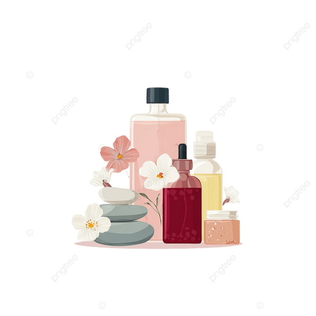 简约的流行艺术水疗海报设计，白色背景上展示复古动画水疗产品