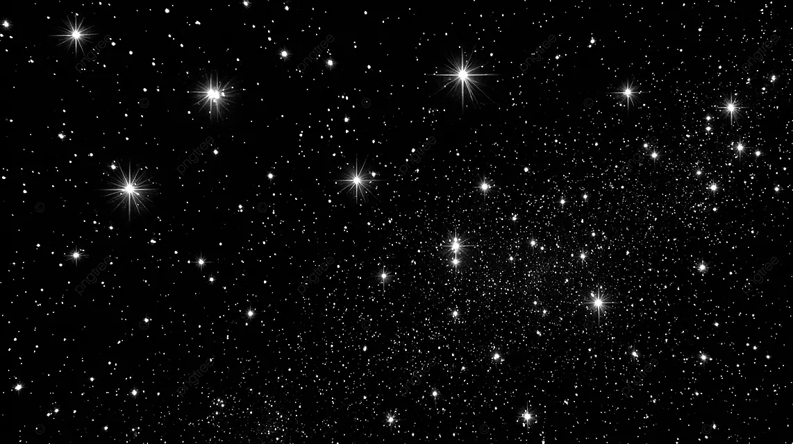 星空夜空，右边有茂密的星星