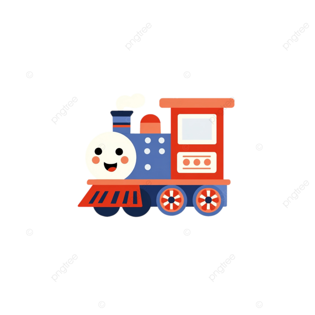 儿童机车图标设计，以简约的扁平风格