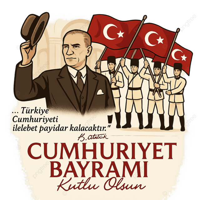 10 月 29 日共和国日土耳其庆典国庆节祝福卡设计