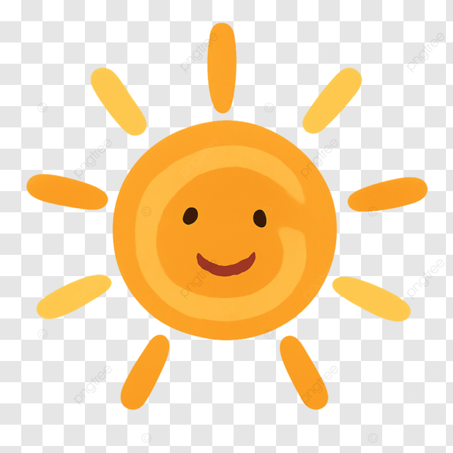 太阳 irasutoya 风格 日本插画 黄色