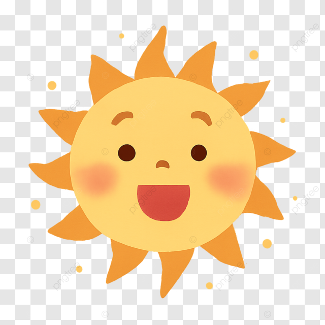 太阳 irasutoya 风格 日本插画 卡通 阳光