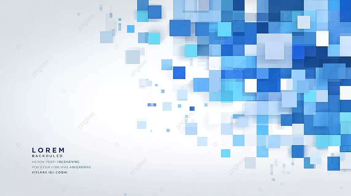 几何蓝色和白色正方形模式现代矢量背景