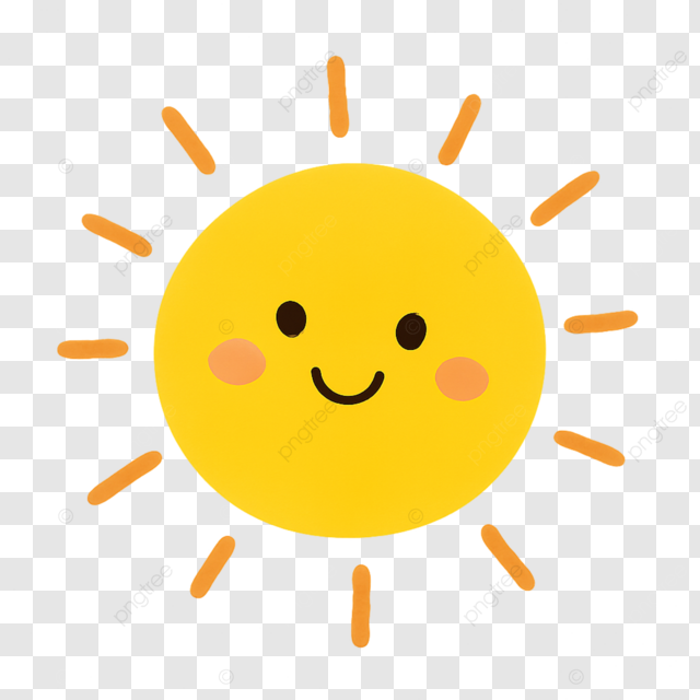 太阳 irasutoya 风格 日式插画 炽热