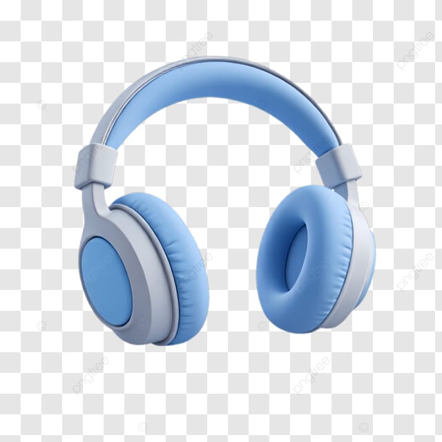 蓝色的耳机