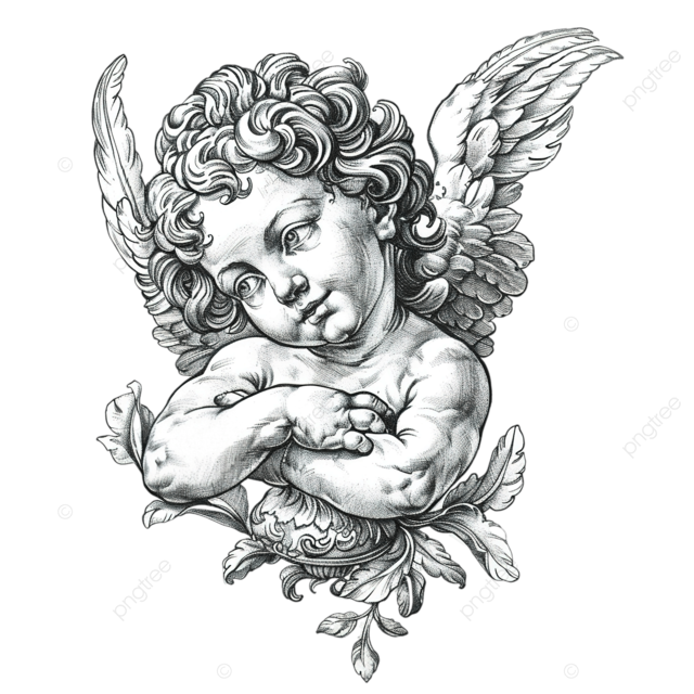 复古天使主题的复古贴纸非常适合创意项目和个性化您的物品