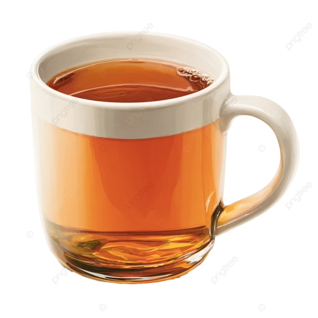用茶上的杯子插图白色背景剪贴画