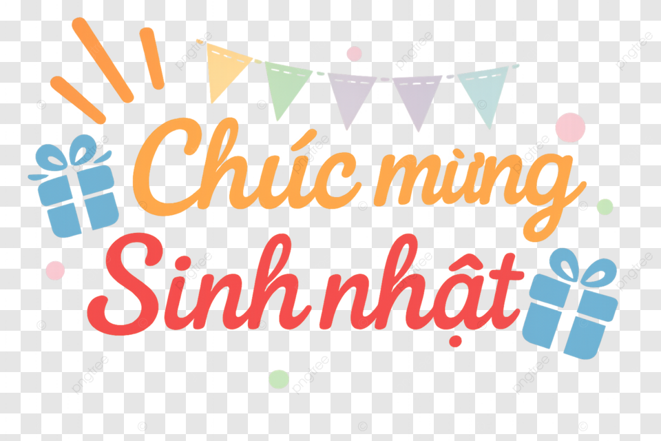 越南生日快乐五彩三角飘带