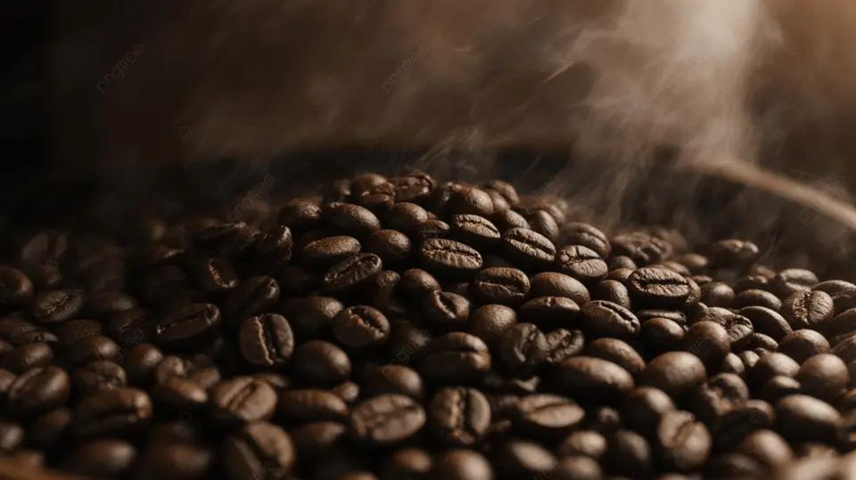 咖啡豆与蒸汽