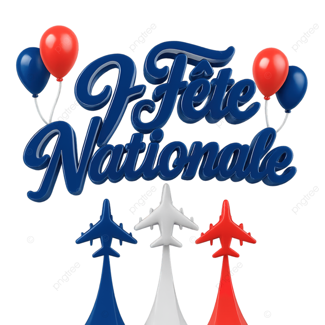 巴士底日手绘字体法国国庆节设计