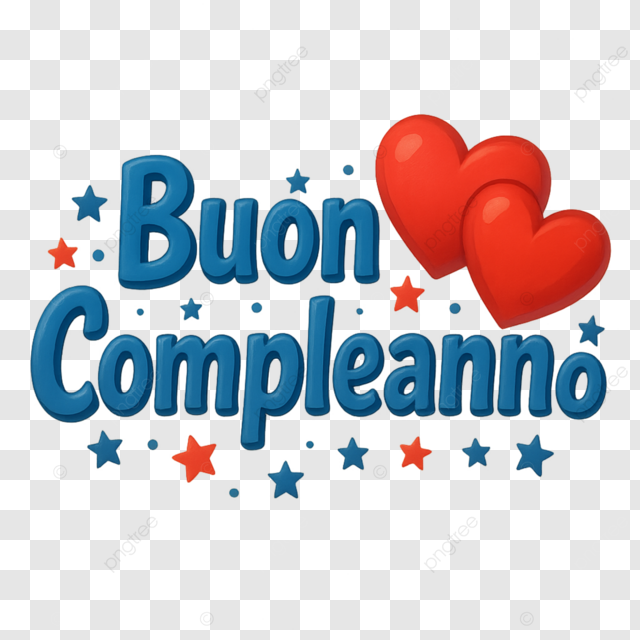 意大利生日快乐卡通温馨爱心