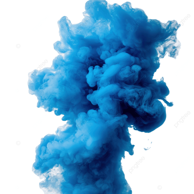 蓝色烟雾 png 白色背景 透明设计