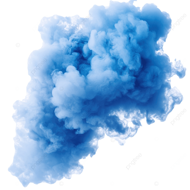 蓝色烟雾 png 白色背景 透明设计