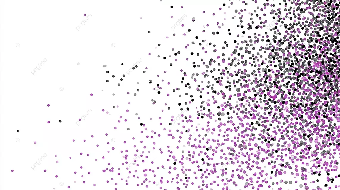 极简主义几何图案，黑色和紫色点在白色背景