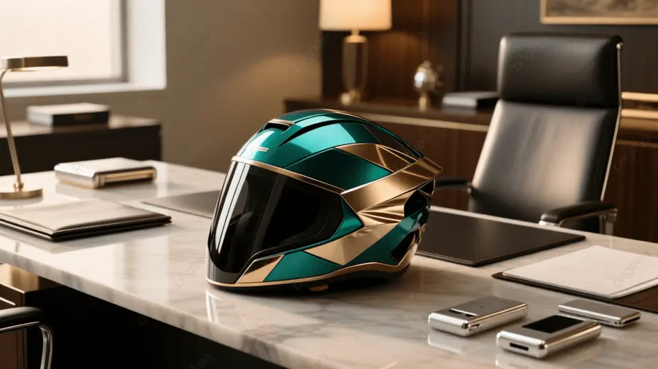 办公室桌上的头盔