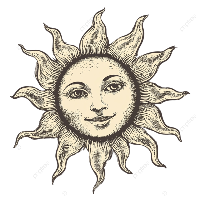 png太阳邮票贴纸