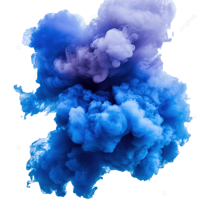 蓝色烟雾 png 白色背景 透明设计