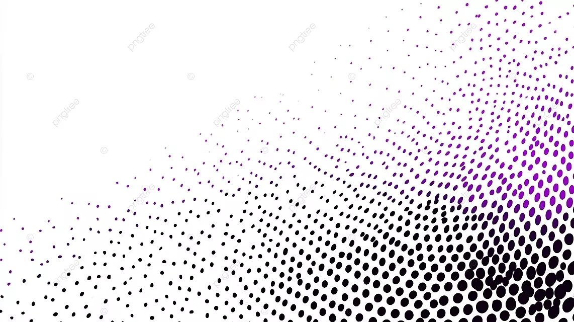 极简主义的几何图案黑色和紫色点在白色背景上从角落蔓延开来