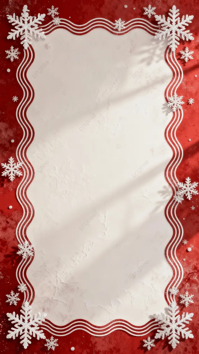 圣诞节红色雪花纹背景