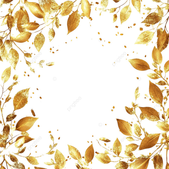 闪闪发光的金箔框架png