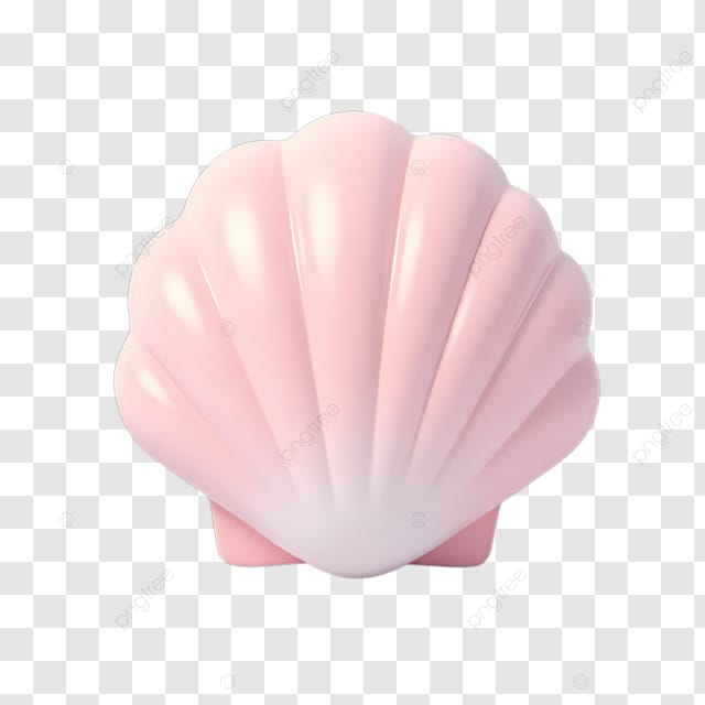 粉色贝壳形状的球形塑像