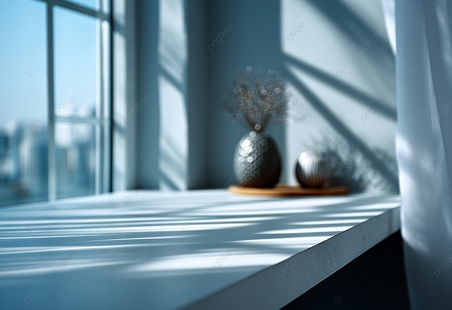 极简主义桌面，带窗户阴影