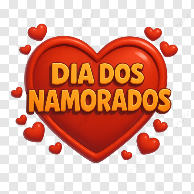 dia dos namorados 巴西情人节大红色爱心文字背景