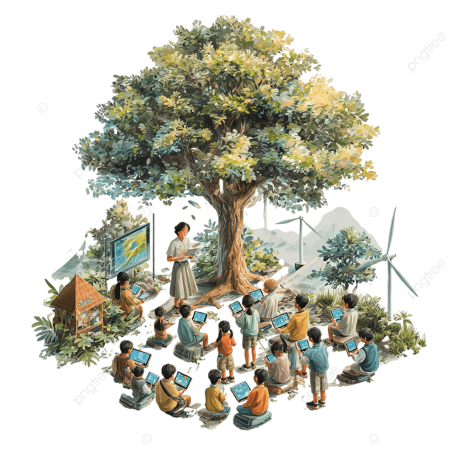 具有技术和自然性教育的创新户外学习