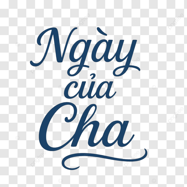 越南父亲节快乐蓝色手写祝福海报