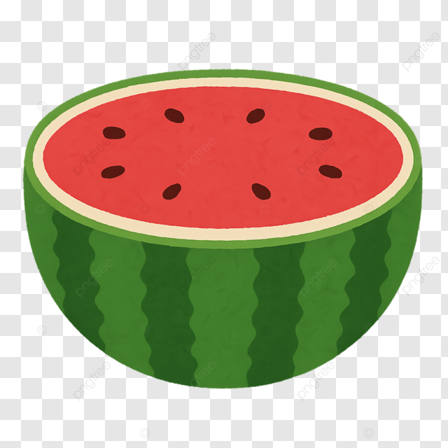 西瓜 irasutoya风格 日式插画 新鲜水果